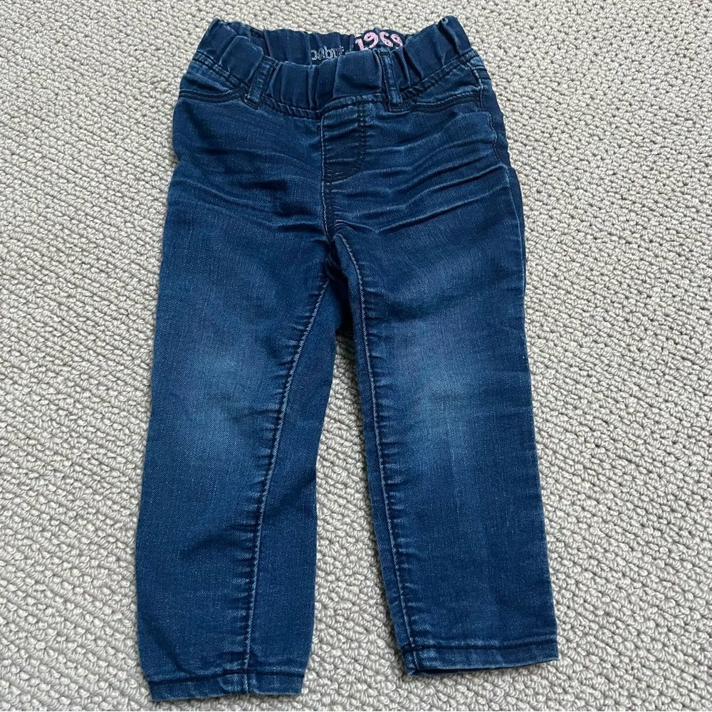 🍭6/$30 Baby Gap Dark Wash Elastic Waist Jeans for Toddler - 18-24 months